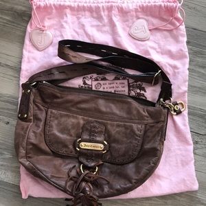 Distressed brown JUICY COUTURE crossbody